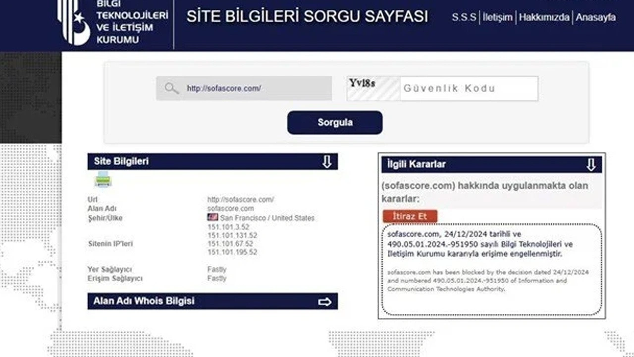 Sofascore’a erişim engeli getirildi: "Yasadışı bahis terör finansmanında kullanılabilir"