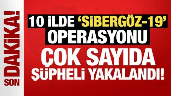 Son Dakika... 10 ilde Sibergöz-19 operasyonu: 33 şüpheli yakalandı!