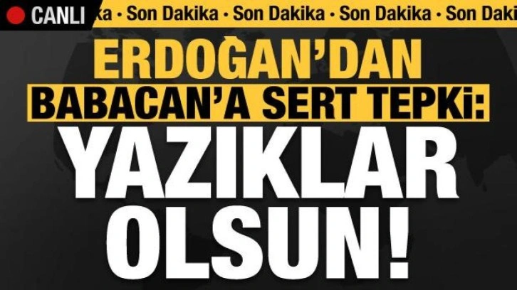 Son dakika.. Babacan'ın tepki çeken sözleri sonrası Erdoğan'dan sert tepki: Yazıklar olsun