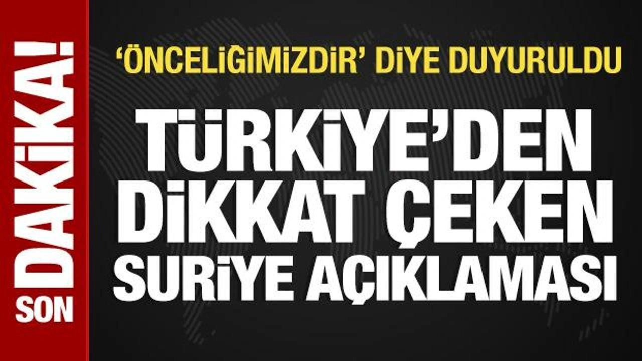 Son Dakika: Bakan Güler'den Suriye açıklaması