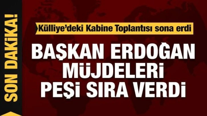 Son dakika! Cumhurbaşkanı Erdoğan'dan Kabine Toplantısı'nın ardından önemli açıklamalar