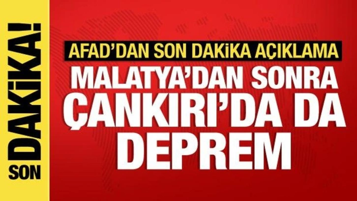 Son dakika: Çankırı'da deprem