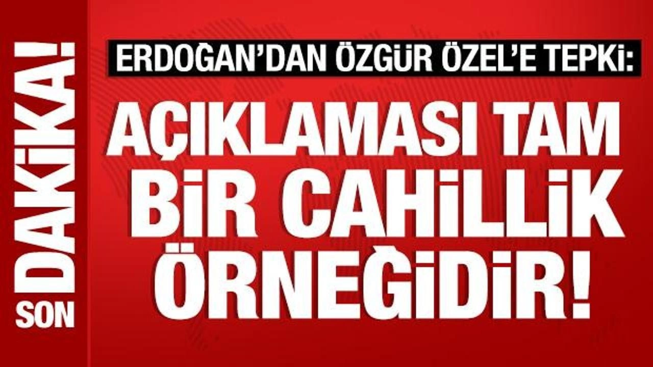 Son Dakika: Cumhurbaşkanı Erdoğan'dan Özgür Özel'e tepki