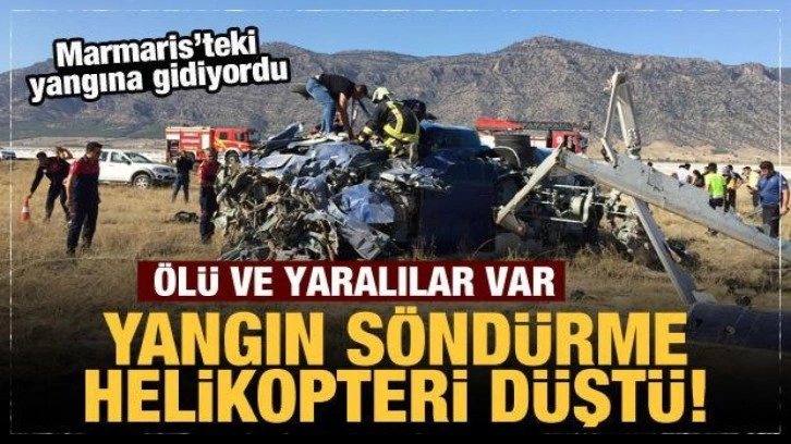 Son Dakika: Denizli'de yangın söndürme helikopteri düştü: 2 ölü 5 yaralı!