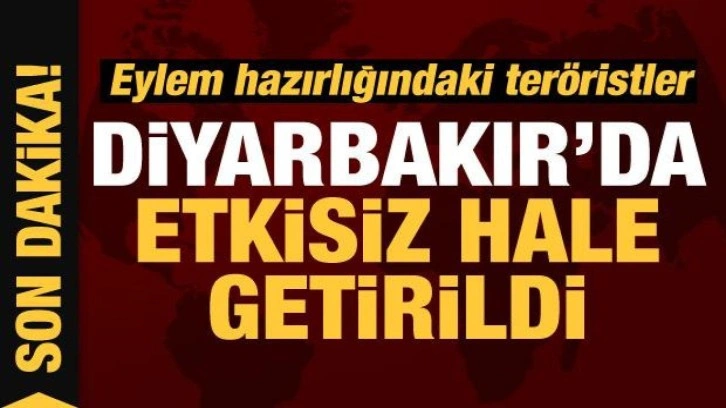 Son Dakika: Diyarbakır'da eylem hazırlığındaki PKK'lılar yakalandı!