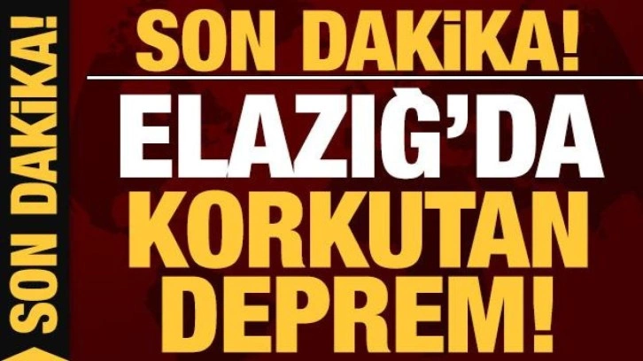 Son dakika: Elazığ'da 4.6'lık deprem!