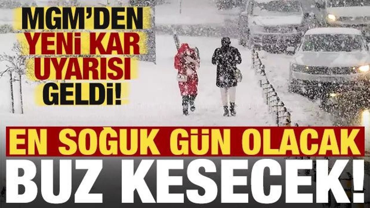 Son dakika: Meteoroloji'den yeni kar uyarısı! Yılın en soğuk akşamı olacak...