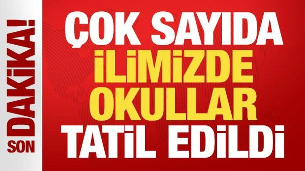 Son dakika: Valilikler duyurdu! Çok sayıda ilimizde eğitime 1 gün ara verildi