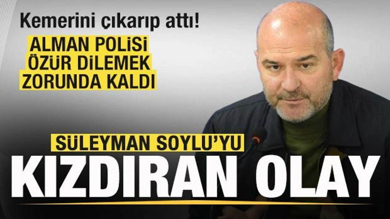 Süleyman Soylu'yu kızdıran olay! Kemerini çıkarıp attı! Polis özür dilemek zorunda kaldı