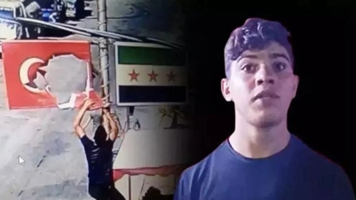 Suriye'deki bayrak provokatörü yakalandı! Özür diledi