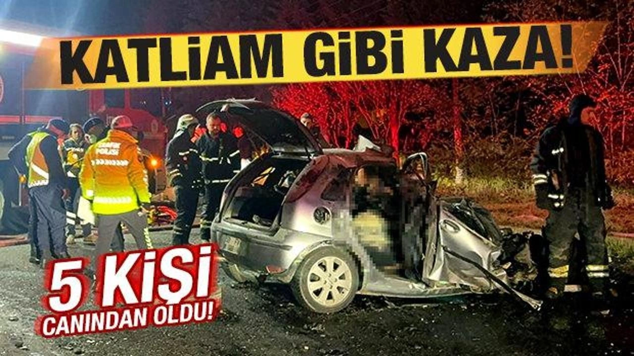 Tekirdağ'da katliam gibi kaza: 5 kişi öldü