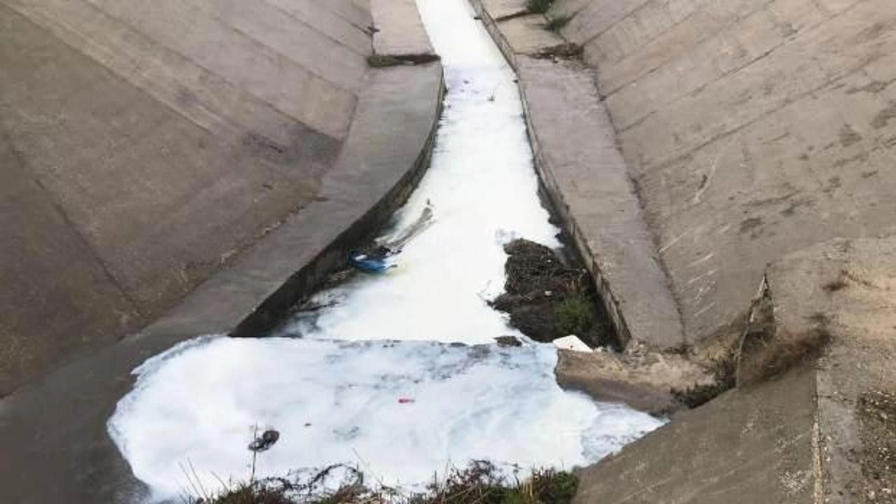 Tekirdağ'da skandal görüntü: Dere beyaz aktı