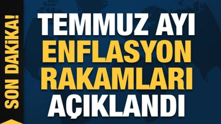 Temmuz ayı enflasyon rakamları açıklandı