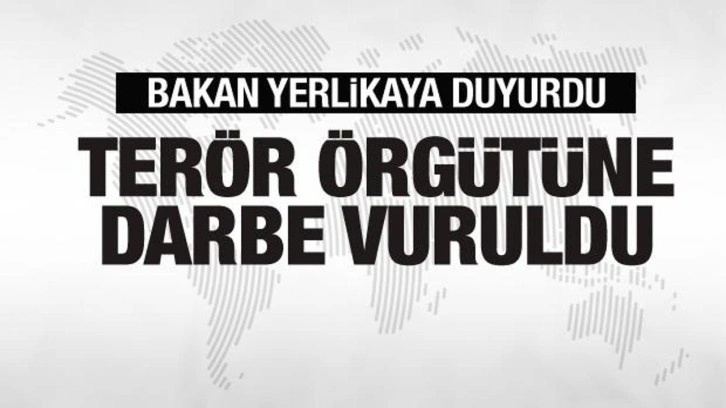 Teröristlere darbe vuruldu! Bakan Yerlikaya'dan operasyon açıklaması