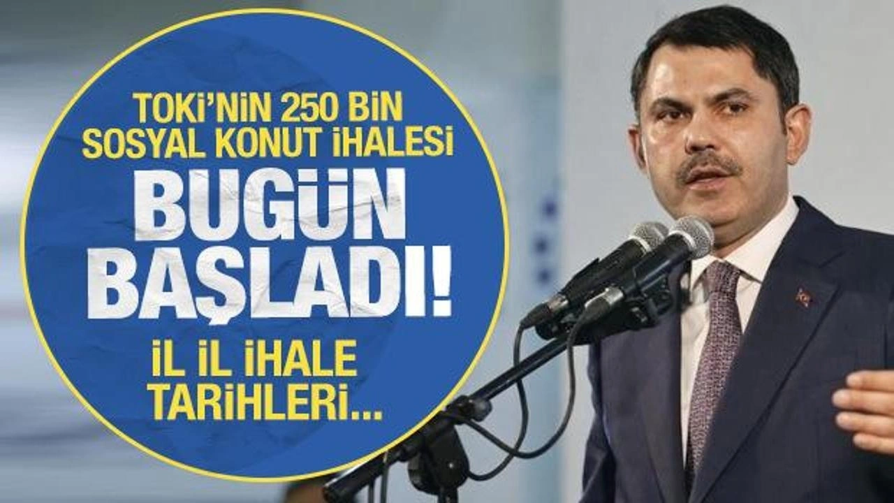 TOKİ'den 250 bin sosyal konut! Bakan Kurum: İlk ihalesini bugün gerçekleştirdik