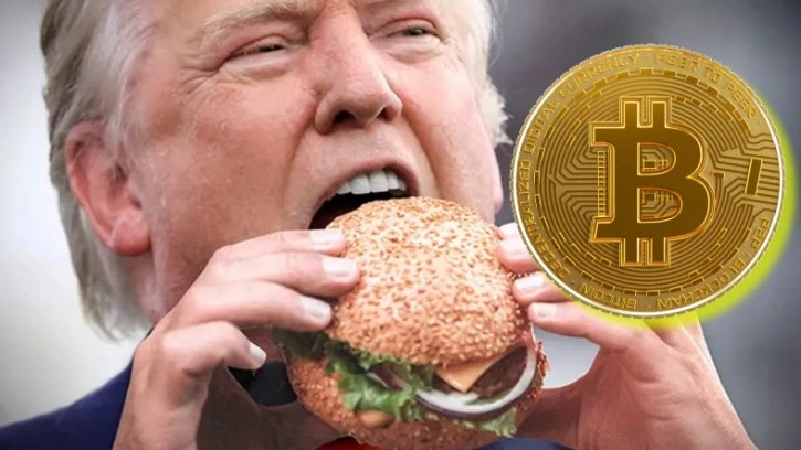 Trump, Kripto Barında Bitcoin ile Hamburger Aldı