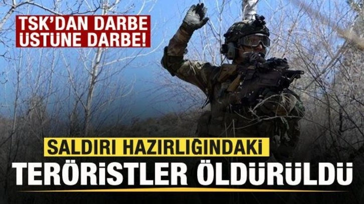 TSK'dan bir darbe daha! Saldırı hazırlığındaki teröristler öldürüldü