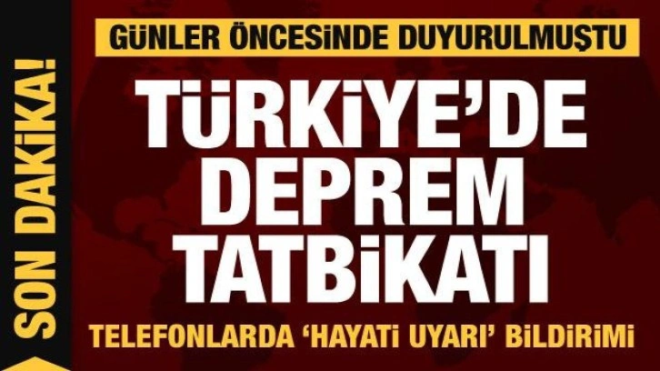 Tüm Türkiye'de saat 18:57'de deprem tatbikatı düzenlendi