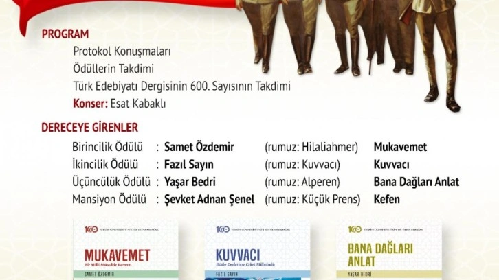 Türk Edebiyatı Vakfı’ndan 100.Yıla özel ödül töreni