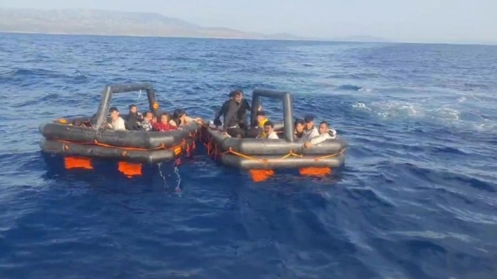 Türk kara sularına geri itilen 70 düzensiz göçmen kurtarıldı