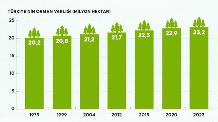 Türkiye, ağaçlandırmada Avrupa'nın zirvesinde!