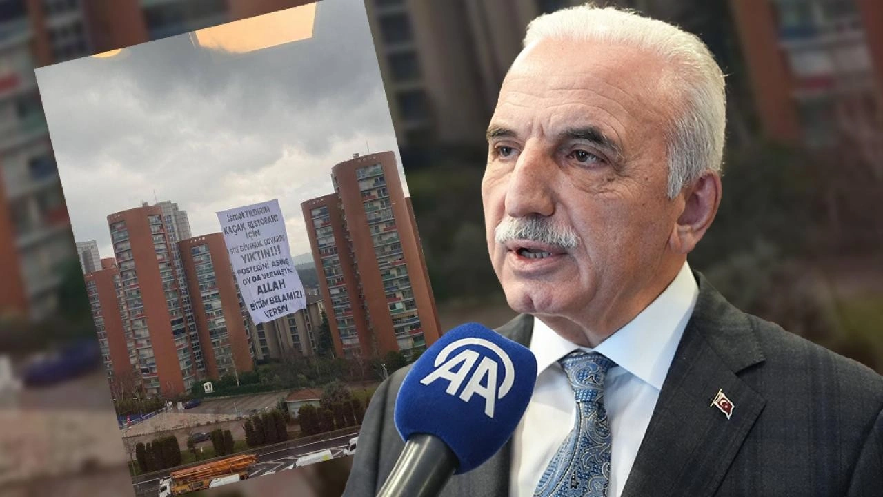 Ümraniye'de gündem olan pankart! Başkan Yıldırım: Kanunsuzca şahsımıza kötü algı yapıldı