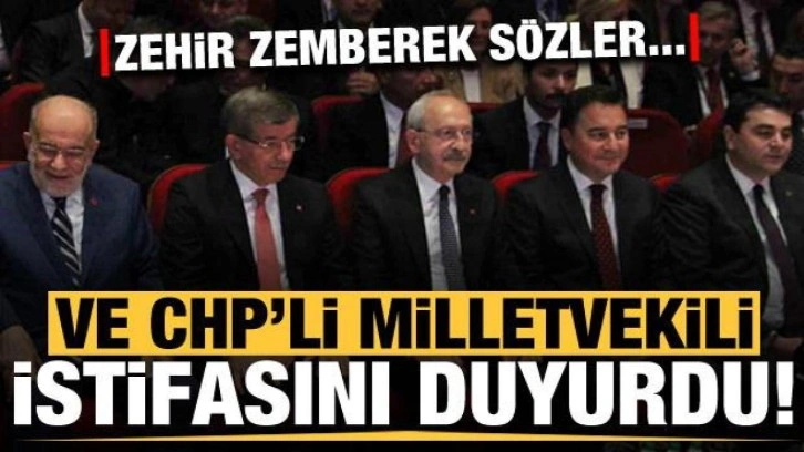 Ve CHP'li vekil istifa ettiğini duyurdu! Sert sözlerle isyan etti...