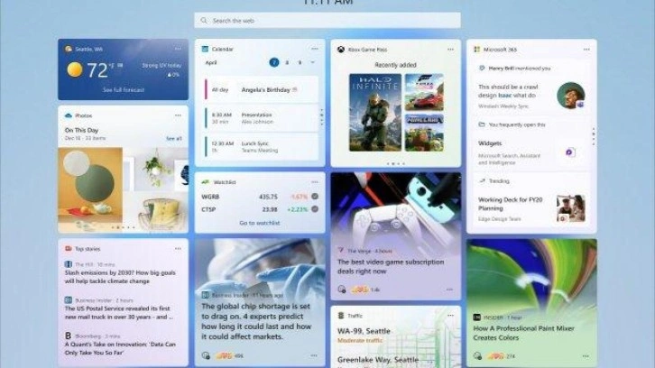 Windows 11'e üçüncü taraf widget desteği eklendi