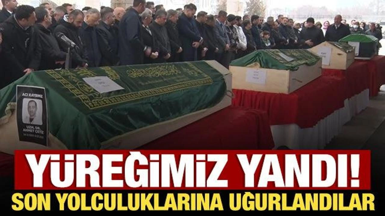 Yangında hayatını kaybedenler son yolculuğuna uğurlandı