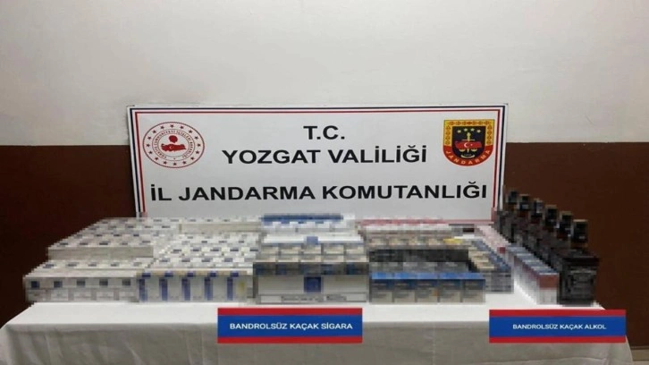 Yozgat'ta yolcu otobüsünde kaçak sigara ve alkol ele geçirildi