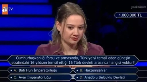 1 MİLYON TL'LİK SORU: Cumhurbaşkanlığı forsundaki 16 devlet arasında Türk olmayan hangisidir?