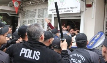 Adana'da HDP'liler ile polis arasında gerginlik