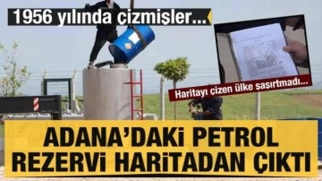 Adana'daki petrol rezervleri 1956 yılında çizilen İngiliz haritasında