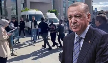 Adliye önünde ‘Erdoğan hırsız’ diye bağıran bir kişi gözaltına alındı