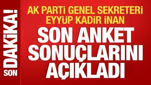 AK Parti Genel Sekreteri Eyyüp Kadir İnan'dan önemli açıklamalar