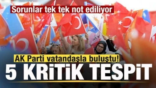 AK Parti vatandaşla buluştu! 5 kritik tespit! Sorunlar tek tek not ediliyor