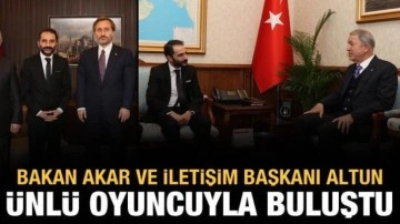 Bakan Akar ve İletişim Başkanı Altun, sanatçı Burak Haktanır'la buluştu