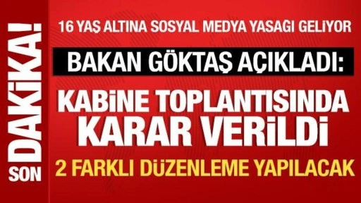 Bakan Göktaş açıkladı: Sosyal medyaya 2 farklı düzenleme geliyor