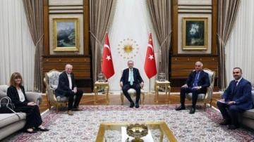 Cumhurbaşkanı Erdoğan, Uzay Federasyonu Genel Sekreteri Feichtinger'i kabul etti