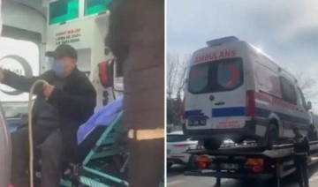 Belediyenin ambulansını 'içinde hasta varken' haczettiler
