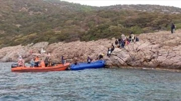 Bodrum Karaada'da 39 düzensiz göçmen kurtarıldı