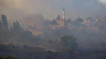 Çanakkale'de çöplükte çıkan yangın ormana sıçradı, 1 mahalle tahliye edildi