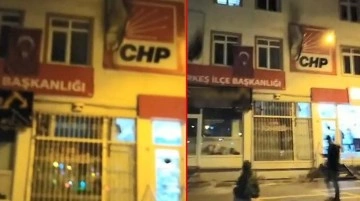 Çankırı'da CHP ilçe başkanlığının bulunduğu binaya molotofkokteyli saldırı