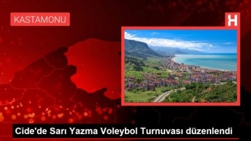 Cide'de Sarı Yazma Voleybol Turnuvası düzenlendi