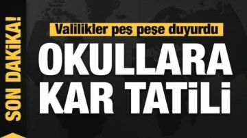 Çok sayıda ilde okullara kar tatili! Valiliklerden peş peşe açıklamalar