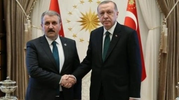 Cumhrubaşkanı Erdoğan BBP Başkanı Destici arasında görüşme