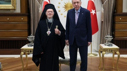 Cumhurbaşkanı Erdoğan, Fener Rum Patriği Bartholomeos'u kabul etti