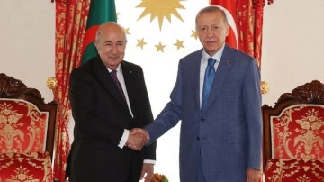 Cumhurbaşkanı Erdoğan ile Cezayir Cumhurbaşkanı Tebbun'u ağırlıyor! Baş başa görüşme...