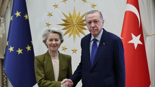 Cumhurbaşkanı Erdoğan, Ursula von der Leyen'i kabul etti