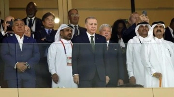 Cumhurbaşkanı Erdoğan'dan Dünya Kupası çıkartması! Maçı bizzat statta izledi